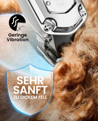 oneisall Hundeschermaschine RFC-676Pro, leise, kabellos, Silber
