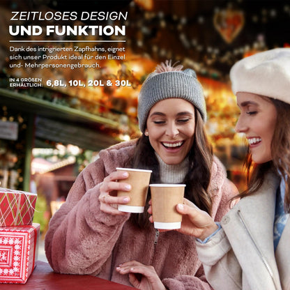 TRESKO Glühweinkocher Einkochautomat - 10L Edelstahl 1500W