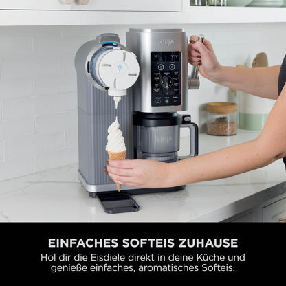 Ninja CREAMi Scoop & Swirl Eismaschine NC701EU Platinsilber