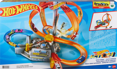 Hot Wheels Mega Crash Superbahn Autorennbahn mit Looping - CDL45