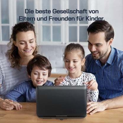 WOLFANG Tragbarer DVD-Player WDV02, 15,6 Zoll HD Display, Schwarz
