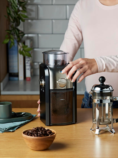 Krups GVX212 Kaffeemühle, Scheibenmahlwerk, 17 Mahlstufen, schwarz