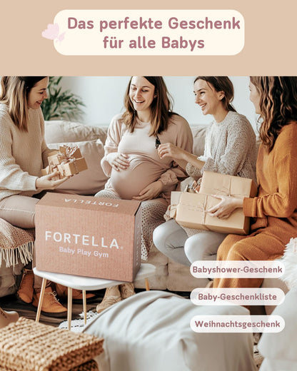 Fortella Spielbogen Baby Spielmatte – Naturthema Rosa