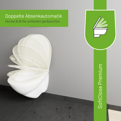 LUVETT C100 oval WC-Sitz mit Absenkautomatik - Pergamon Weiss