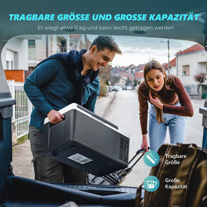 EUHOMY Kompressor Kühlbox 18L Tragbare Kühl- & Gefrierbox – 12/24V 230V