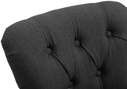 CLP Lakewood Barhocker Stoffbezug – Dunkelgrau, Holzgestell