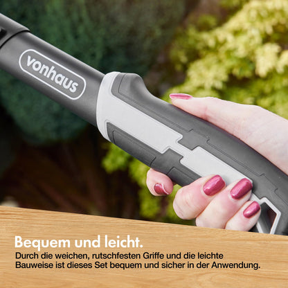 VonHaus Gartenscheren-Set 3-teilig mit Teleskop-Baumschere