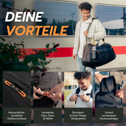 RECARRIER Sporttasche RE01 50L – wasserdicht, mit Schuhfach