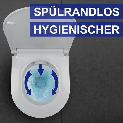 VILSTEIN Hänge WC Spülrandlos Komplettset - mit Absenkautomatik