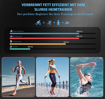 SLUNSE Leises Hometrainer Ergometer – Fitnessbike mit APP