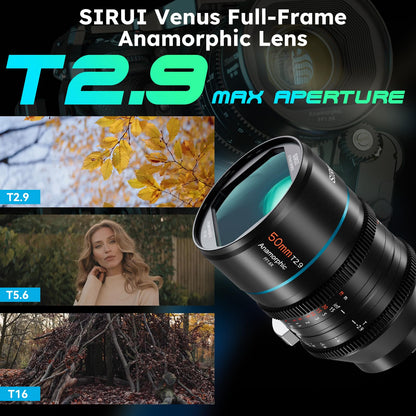 SIRUI 50mm T2.9 1.6X Vollformat Anamorphes Cine Objektiv - E-Mount