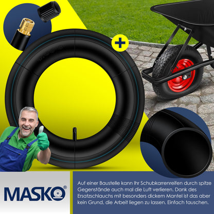 MASKO Schubkarre 100L 250kg Luftreifen Stahlfelge verzinkt