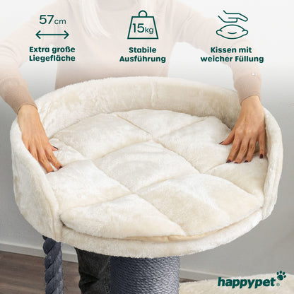 HAPPYPET Felix Kratzbaum Grosse Katzen - 18cm Stämme, Natursisal