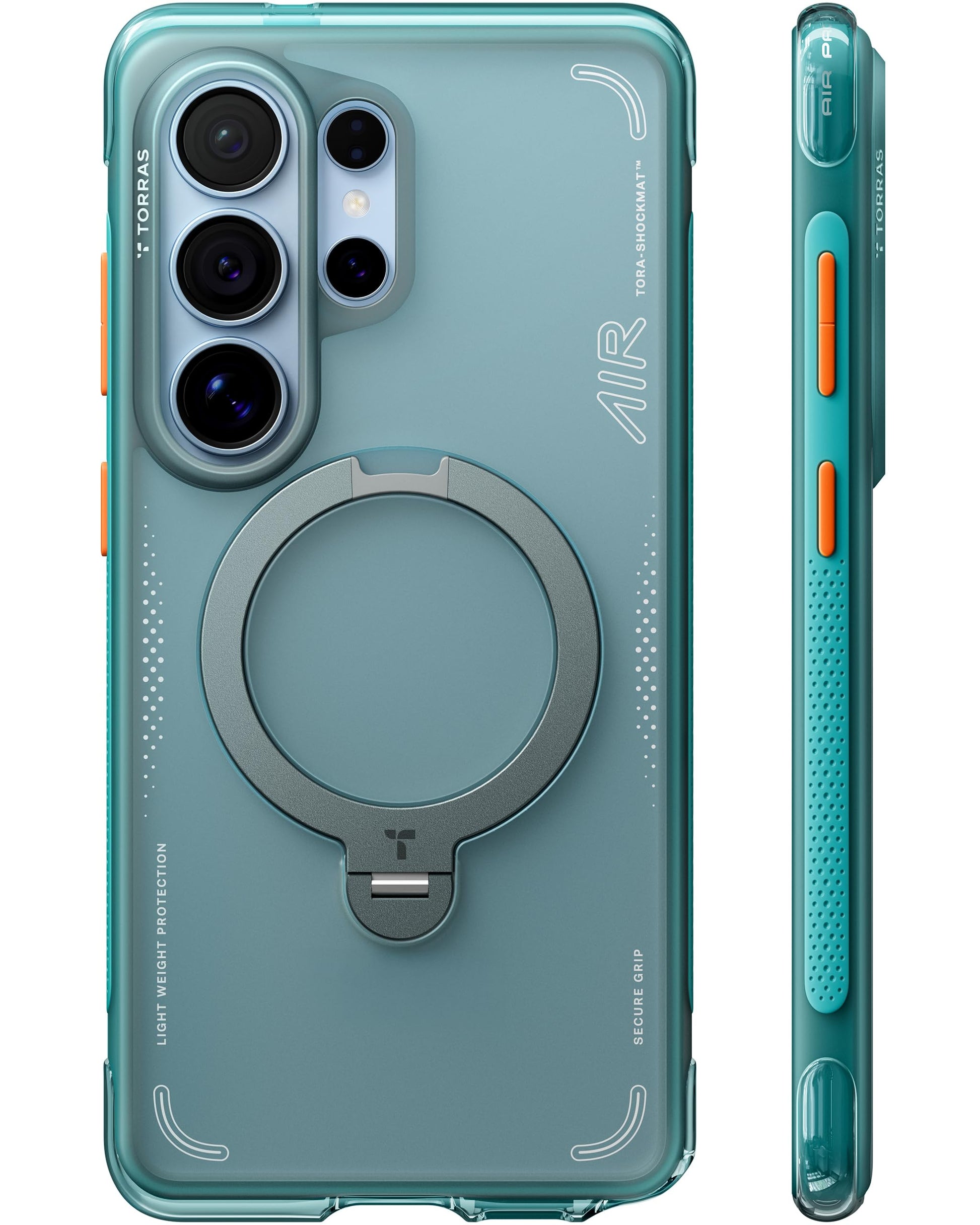 TORRAS Ostand Q3 Air Hülle Samsung Galaxy S26 Ultra, Gletscher Blau