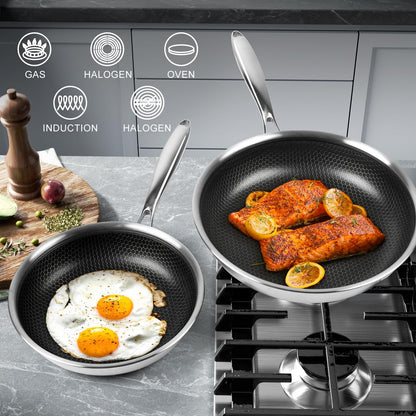 Innerwell Pfannenset 2-teilig Edelstahl Antihaft 24 & 28 cm