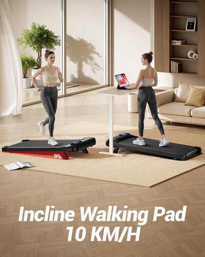 Walking Pad 10 km/h Laufband – Mit Steigung, für Schreibtisch