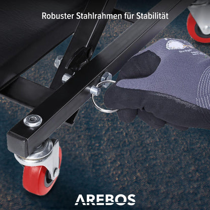 Arebos 2-in-1 Montagerollbrett, Werkstatt-Liegewagen, 150 kg