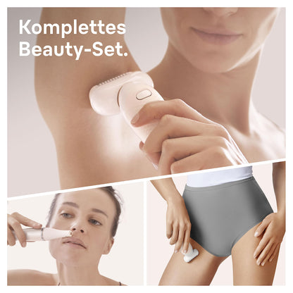 Braun Silk-épil 9 Flex Beauty-Set Epilierer 9300 – Weiss/Gold