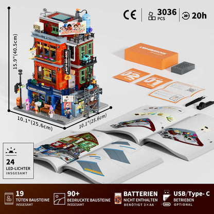 Lumibricks Boxclub Strassenfusion Klemmbausteine mit Licht, 3036 Teile