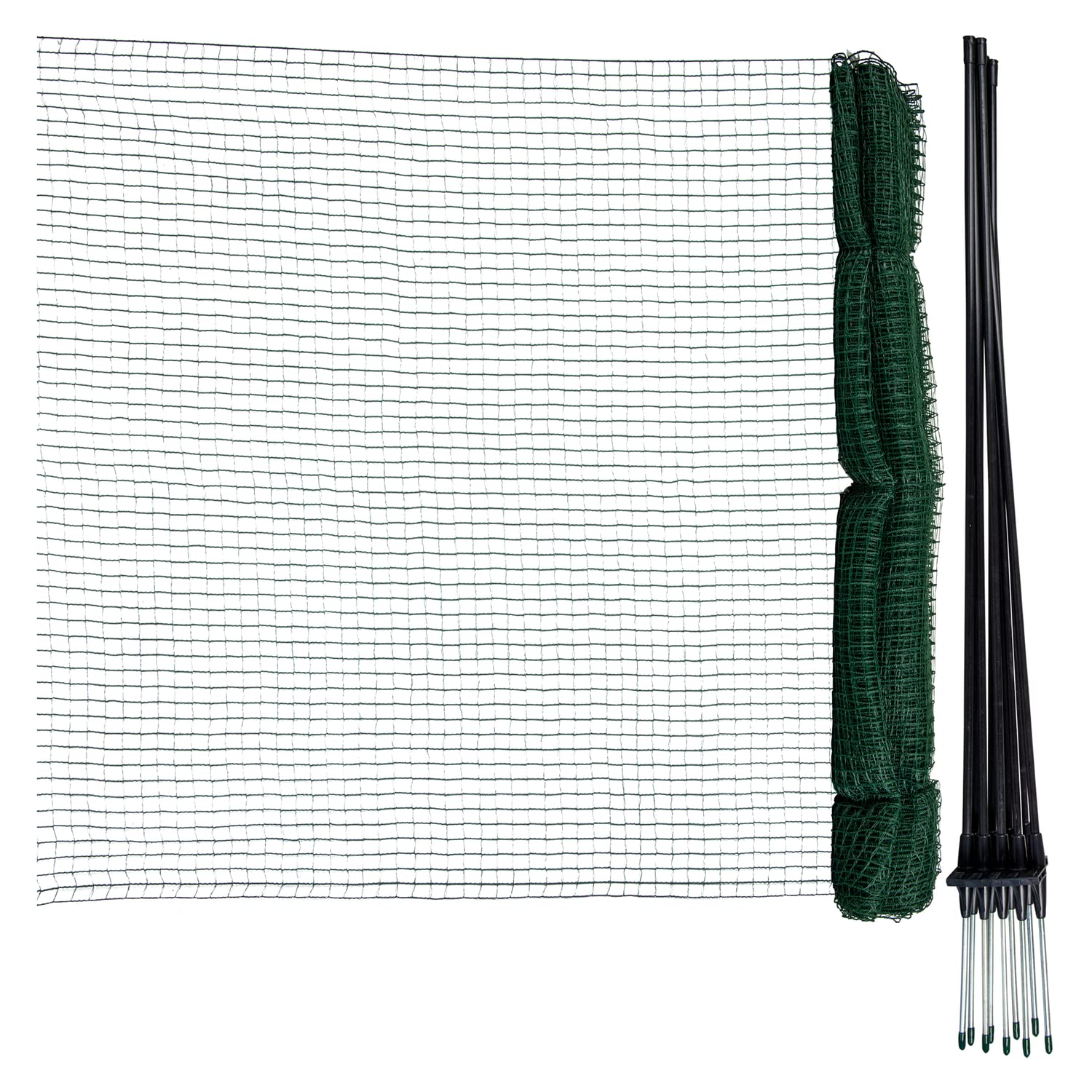 horizont Mobiler Hundezaun FLEX 15 m x 90 cm, engmaschiges Netz mit Fiberglas-Pfählen