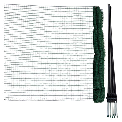 horizont Mobiler Hundezaun FLEX 15 m x 90 cm, engmaschiges Netz mit Fiberglas-Pfählen