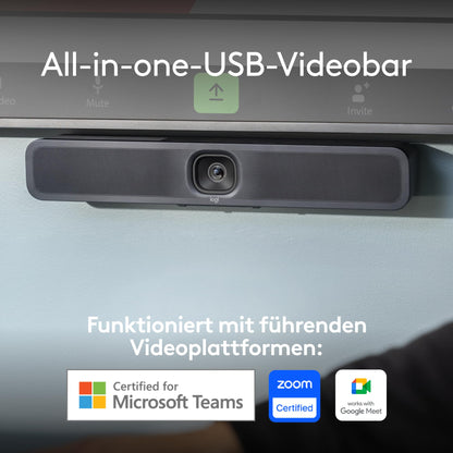 Logitech MeetUp 2 All-in-one USB Video Bar Konferenzkamera