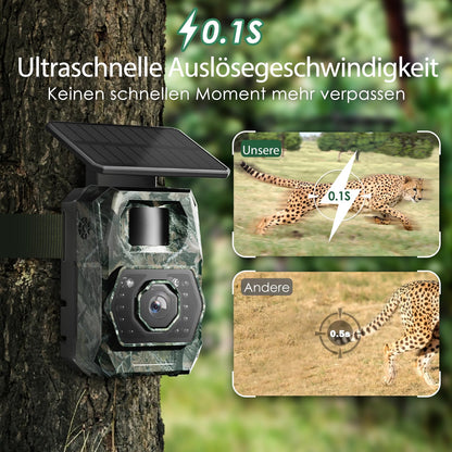 MAXDONE P218-X WLAN Wildkamera mit Solarpanel und Nachtsicht