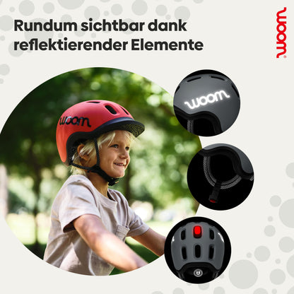 woom READY Kinder-Fahrradhelm, Pale Grey, Grösse S (50–53 cm)