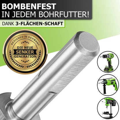 Pinava Kegelsenker Set HSS Cobalt 90° Ø 6.3-20.5 mm, 6-teilig