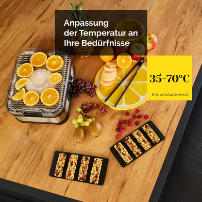 Yoer VitaSave FD01S Lebensmittel-Dörrautomat Edelstahl 6 Fächer