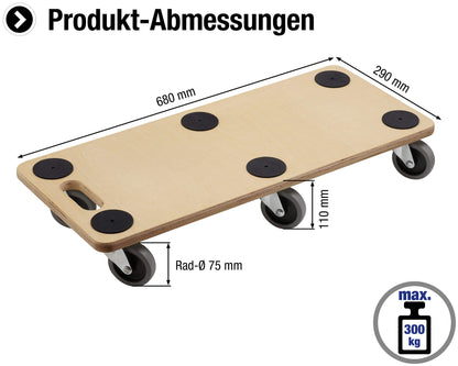 Metafranc 821420 Transportroller - 680x290 mm, 300 kg