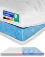 Gelschaum-Matratzentopper RG 50 - Grösse 90x200 cm. Rechteckiger, heller Gelschaumkern verbessert Druckentlastung und Schlafkomfort.