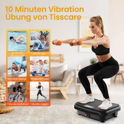 TISSCARE Mini-Vibrationsplatte für zuhause, bis 180 kg belastbar