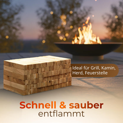 Aleko Parkett Anzündholz Eichenholz 11,5 kg – Kamin- & Grillanzünder