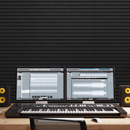 TONOR Akustikpaneele Schallschutz – Schwarz 4er Pack 120x60cm