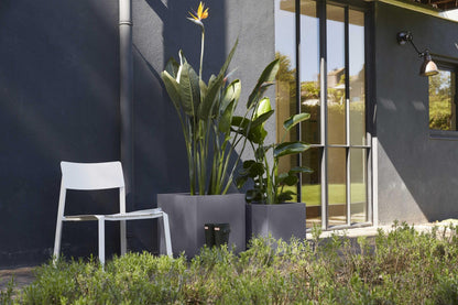 Capi Europe Smooth NL Blumentopf quadratisch 50x50 Schwarz