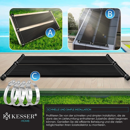 KESSER Solarkollektor Poolheizung 500 x 70 cm für Pools bis 20.000 L