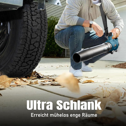 GEVEELIFE Akku-Laubbläser 20V CYJ, 3-Gang, 257 km/h, 2 Akkus, Blau