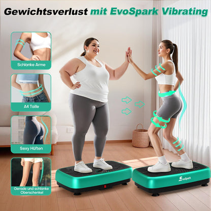 EvoSpark Vibrationsplatte JTF017D-D mit Doppelmotor, Grün