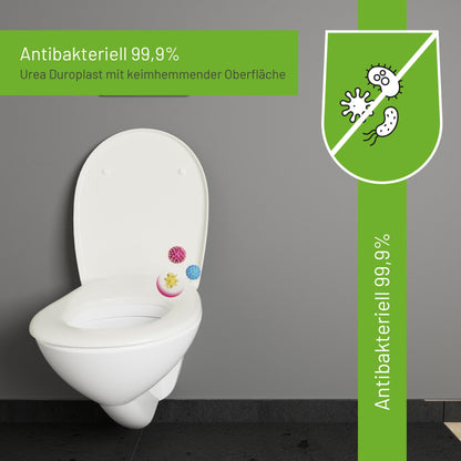 LUVETT C100 WC-Sitz – Absenkautomatik universell oval weiss