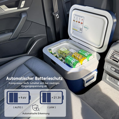 BINGI Kompressor Kühlbox 22L elektrisch für Auto, Camping und Zuhause