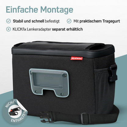 Borgen KLICKfix Lenkertasche mit Smartphonehalterung, 6 Liter