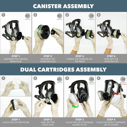 RHINO RH-7011B Vollgesichtsmaske wiederverwendbar ABEK2P3R