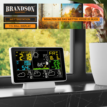 Brandson digitale WLAN Wetterstation mit Aussensensor - Modell 2025