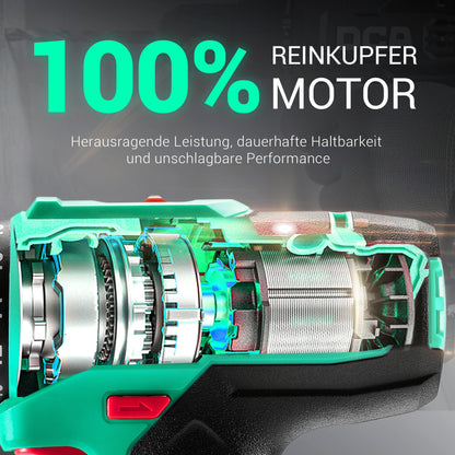 DCA Akku-Schlagbohrmaschine Set 20V, 40 Nm, 13 mm Bohrfutter