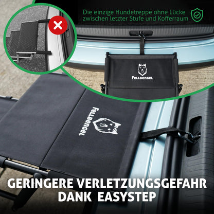 Fellbengel Hundetreppe Auto Klappbar – Mit Sicherheitsstufe