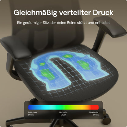 Desktronic SitOne Ergonomischer, verstellbarer Bürostuhl – Schwarz