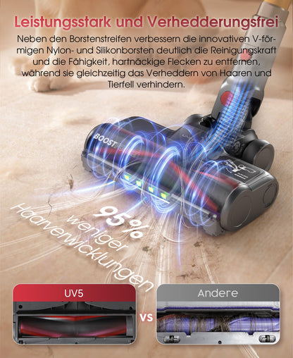 UNINELL Home UV5 Akku-Staubsauger, kabellos, 580 W, 50 kPa Saugkraft