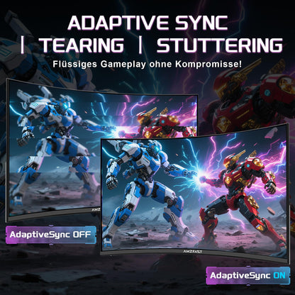 Amzfast AMZG24C1 Gaming Monitor Curved - 24 Zoll 180Hz