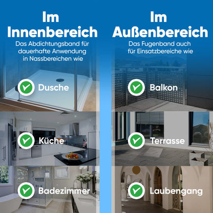 Bauhandel24 Flüssigfolie Abdichtungsset Bad Dusche - 14kg Komplett